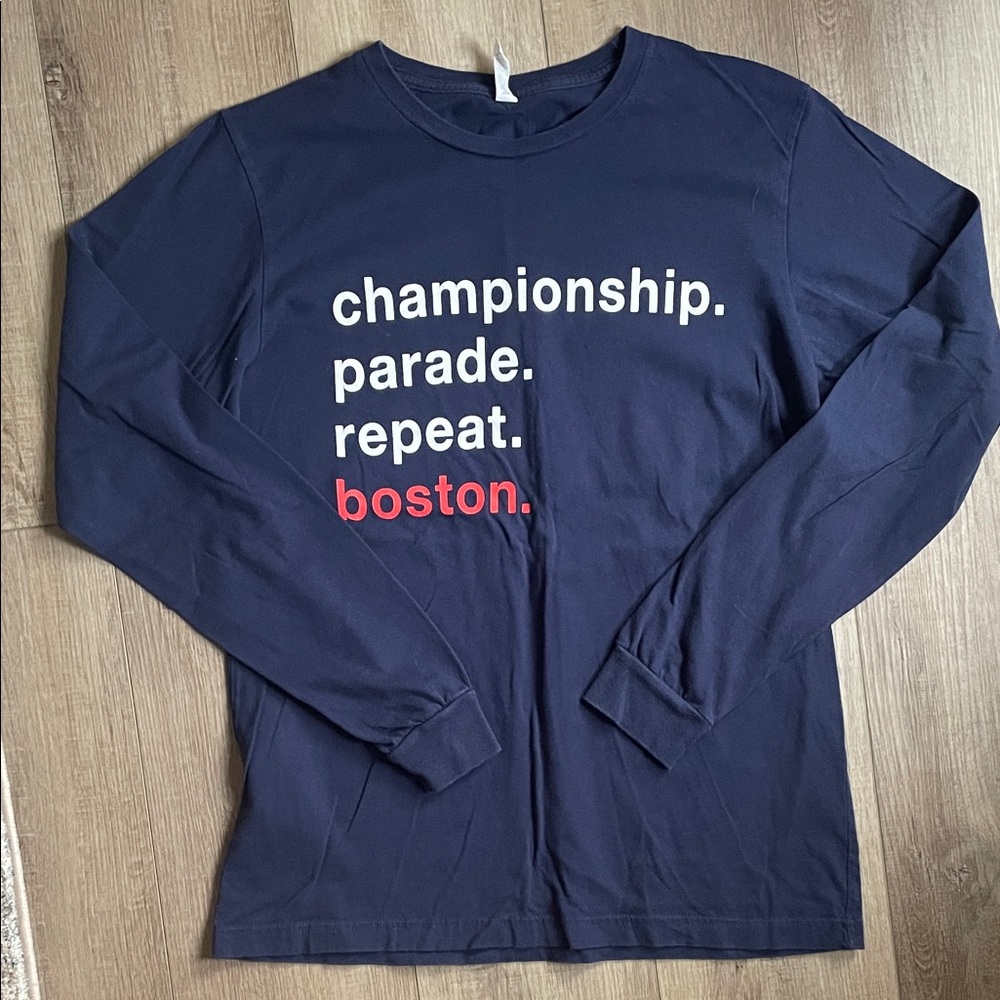 Boston Navy Long Sleeve Men's Tee